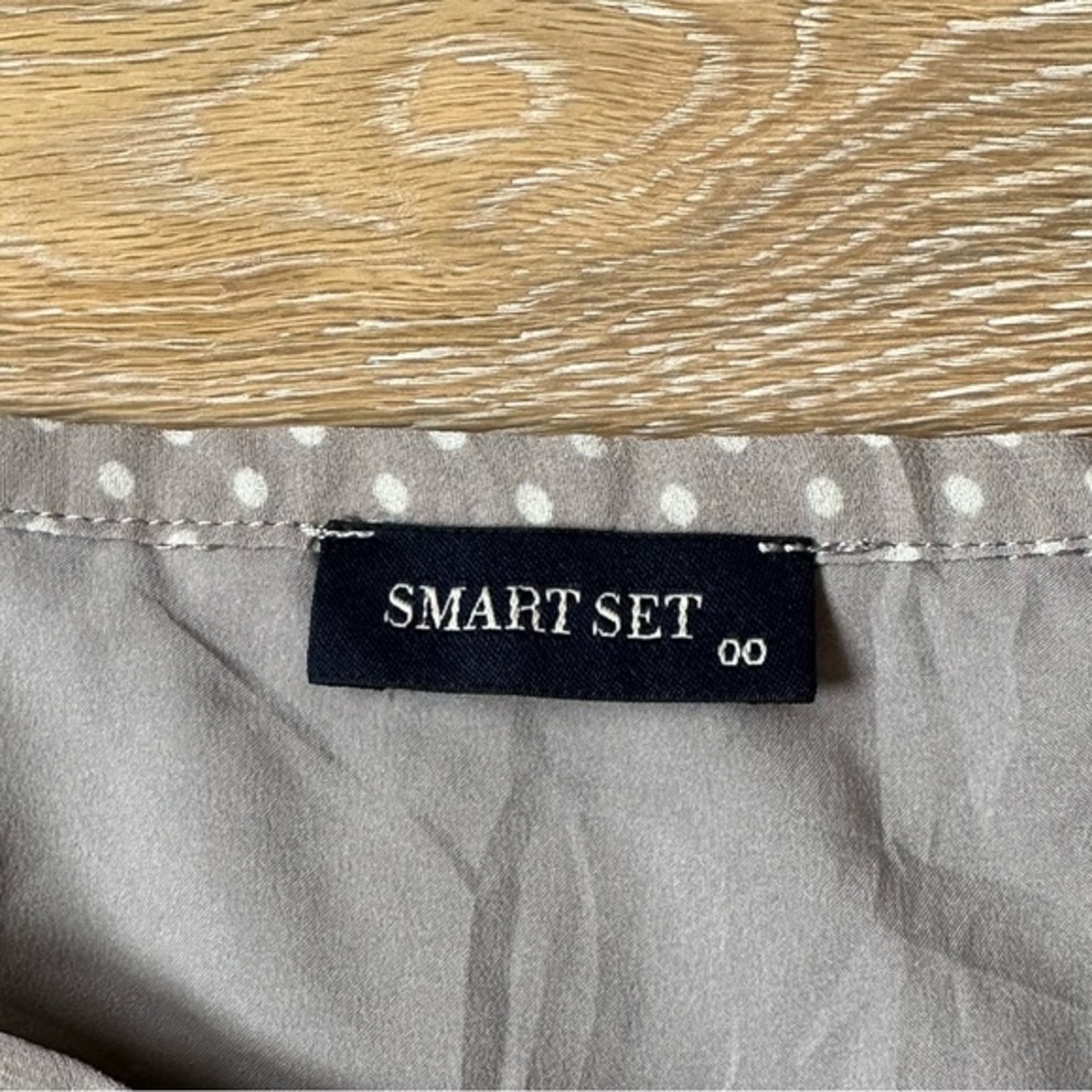 Smart Set Pleated Mini Skirt Grey with White Polka Dots Cute Coquette Girl - Picture 12 of 13